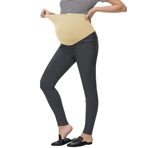 Maacie Maternity Casual Elastic 'Secret Fit' Skinny Pants M *NWT* - Picture 2 of 7